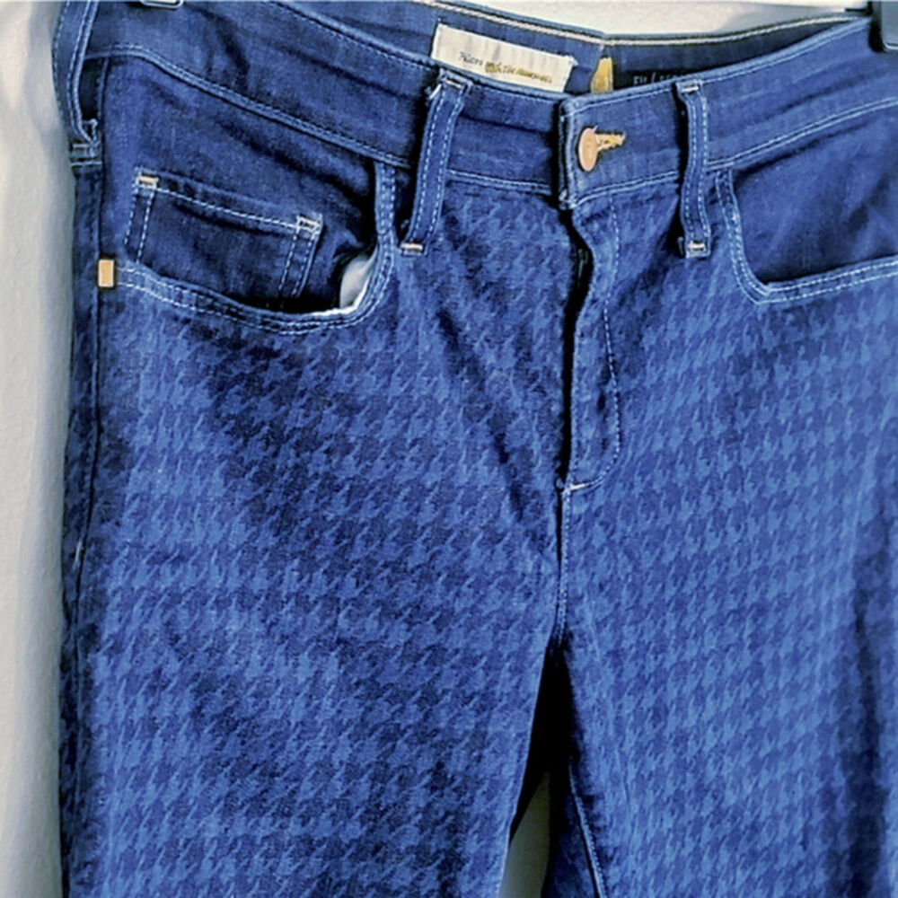 Pilcro and the Letterpress Skinny Jeans Size 32 Herringbone Pattern - Picture 5 of 11